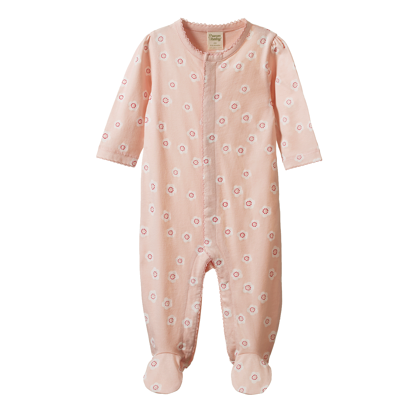 Nature Baby Lucy Suit -Flora Stamp Rose Dust Print