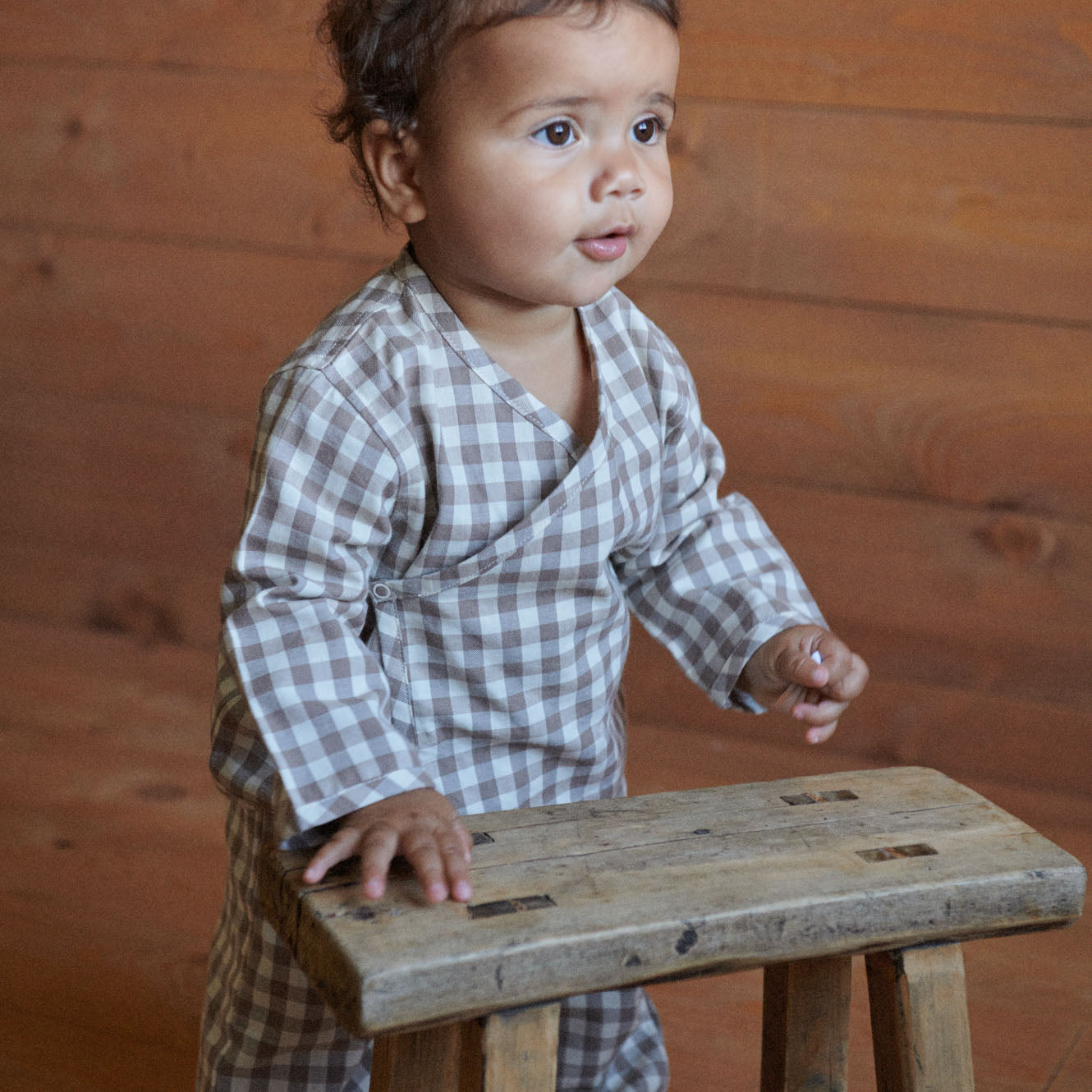 Nature Baby Rumi Kimono Jacket - Cub Check