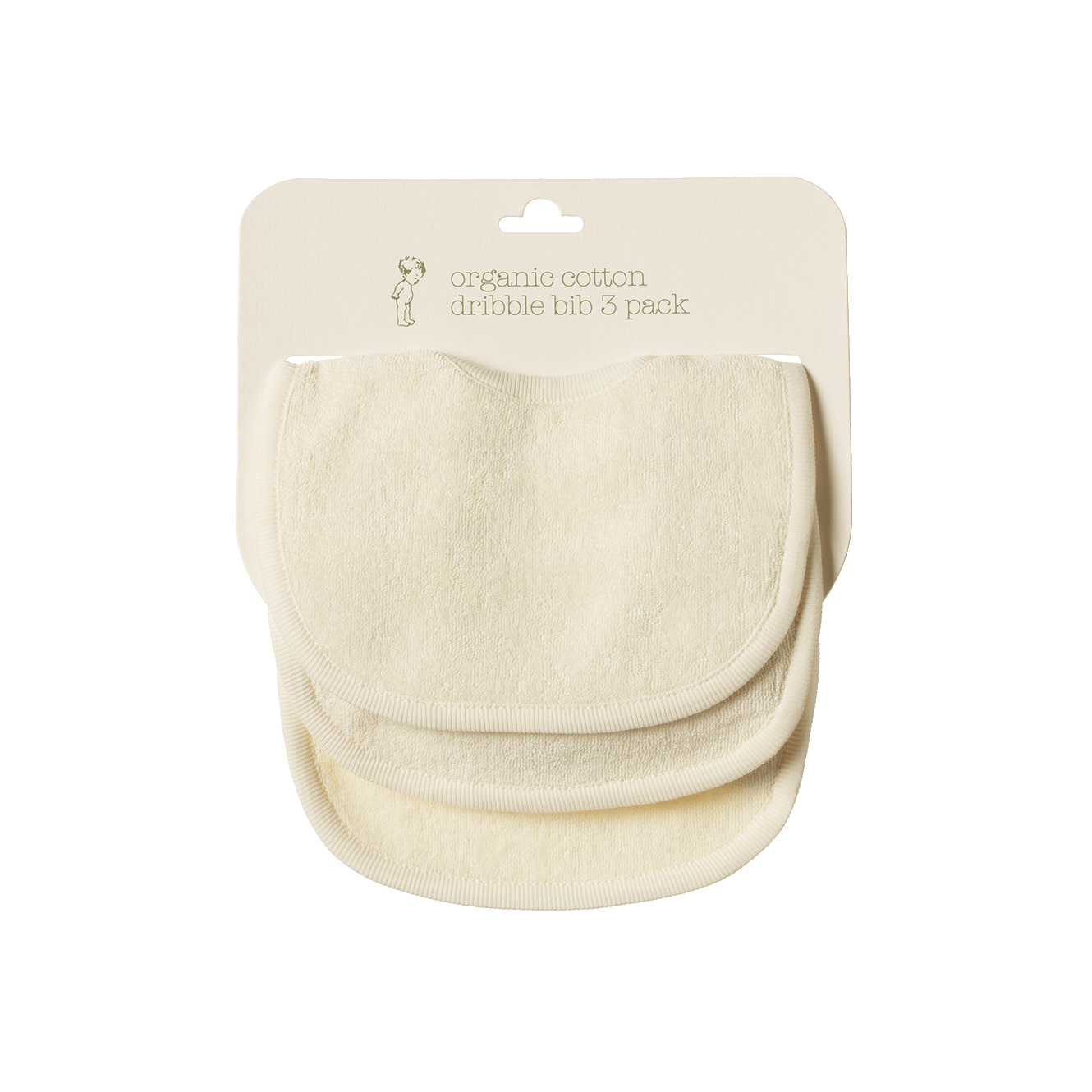Nature Baby Dribble Bibs 3 Pack- Natural