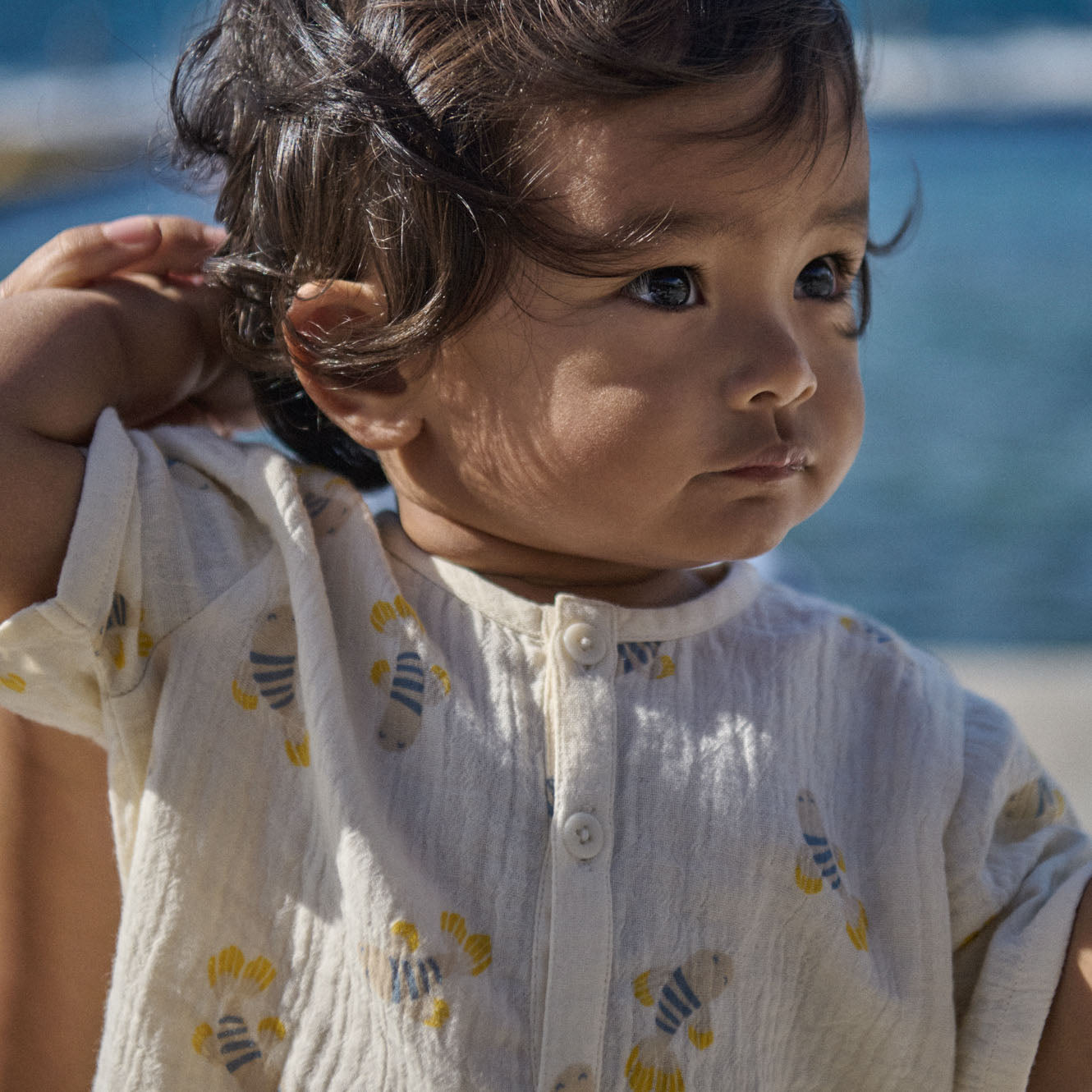 Nature Baby Short Sleeve Caravan Muslin- Fish Fable Print