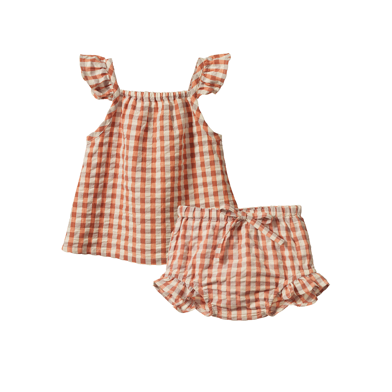 Nature Baby Petal Set- Red Gingham