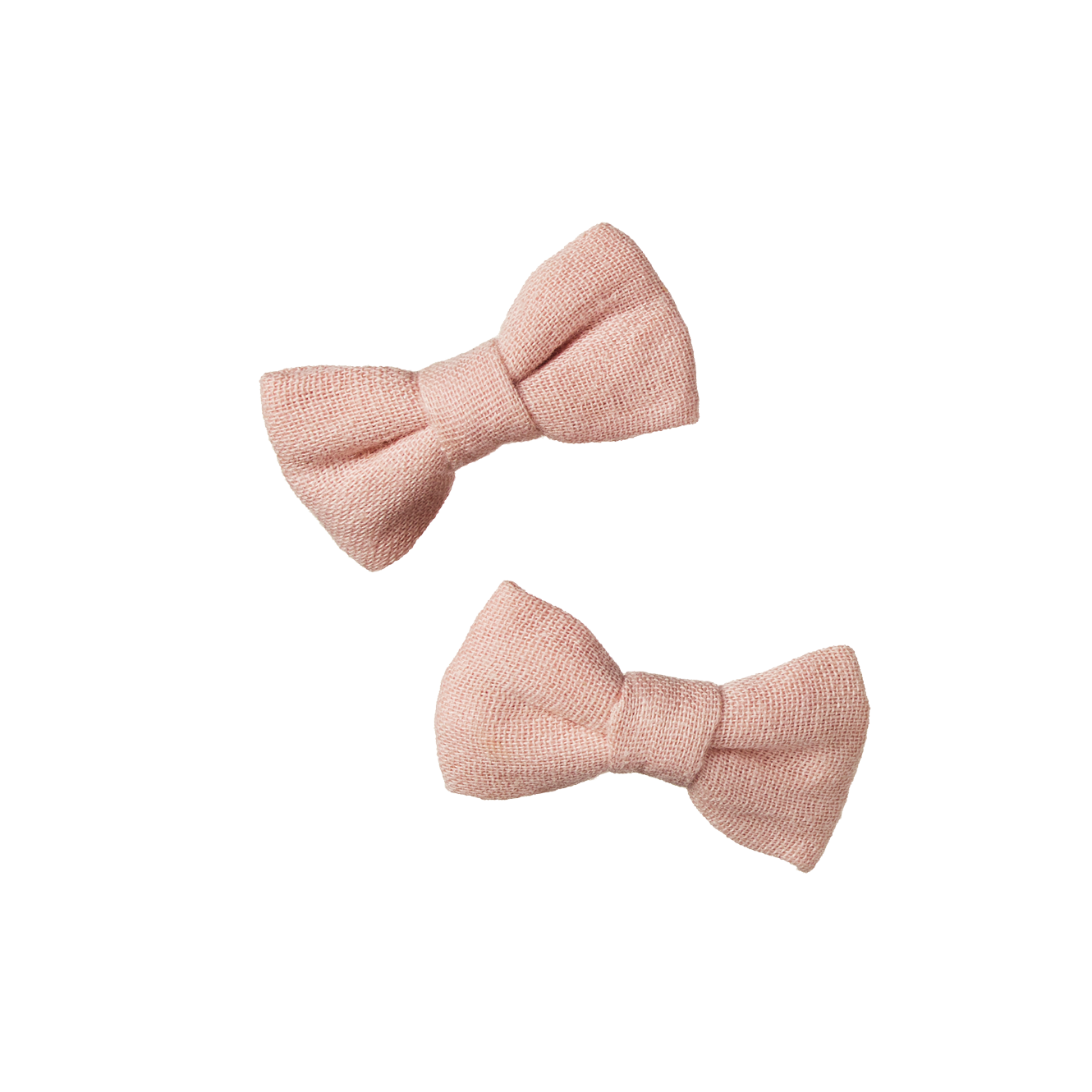 Nature Baby Bow Hair Clips 2 pack- Rose Dust