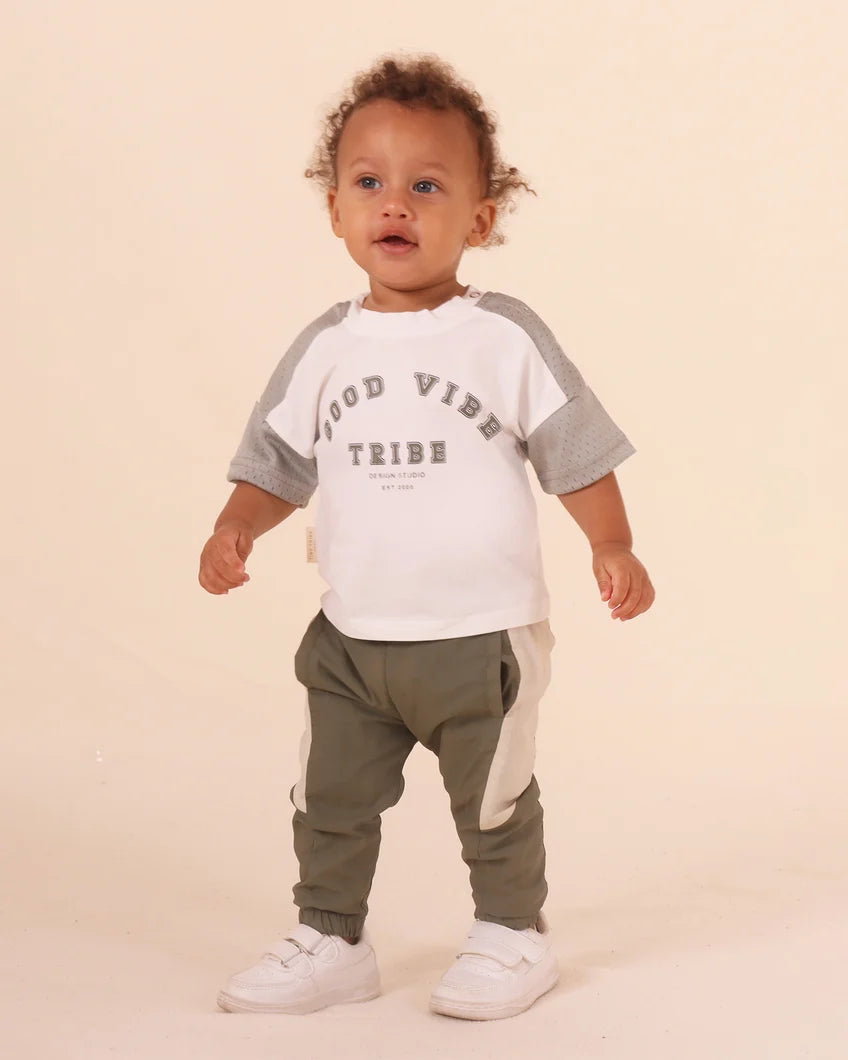 Tiny Tribe Colourblock Mesh Tee