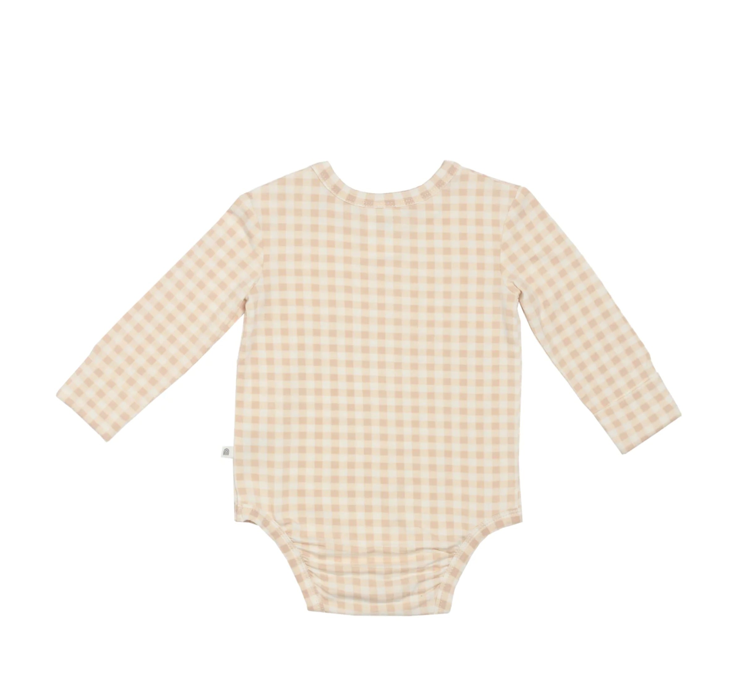 Kynd Baby Comfy Bodysuit Long sleeve - Neutral Gingham