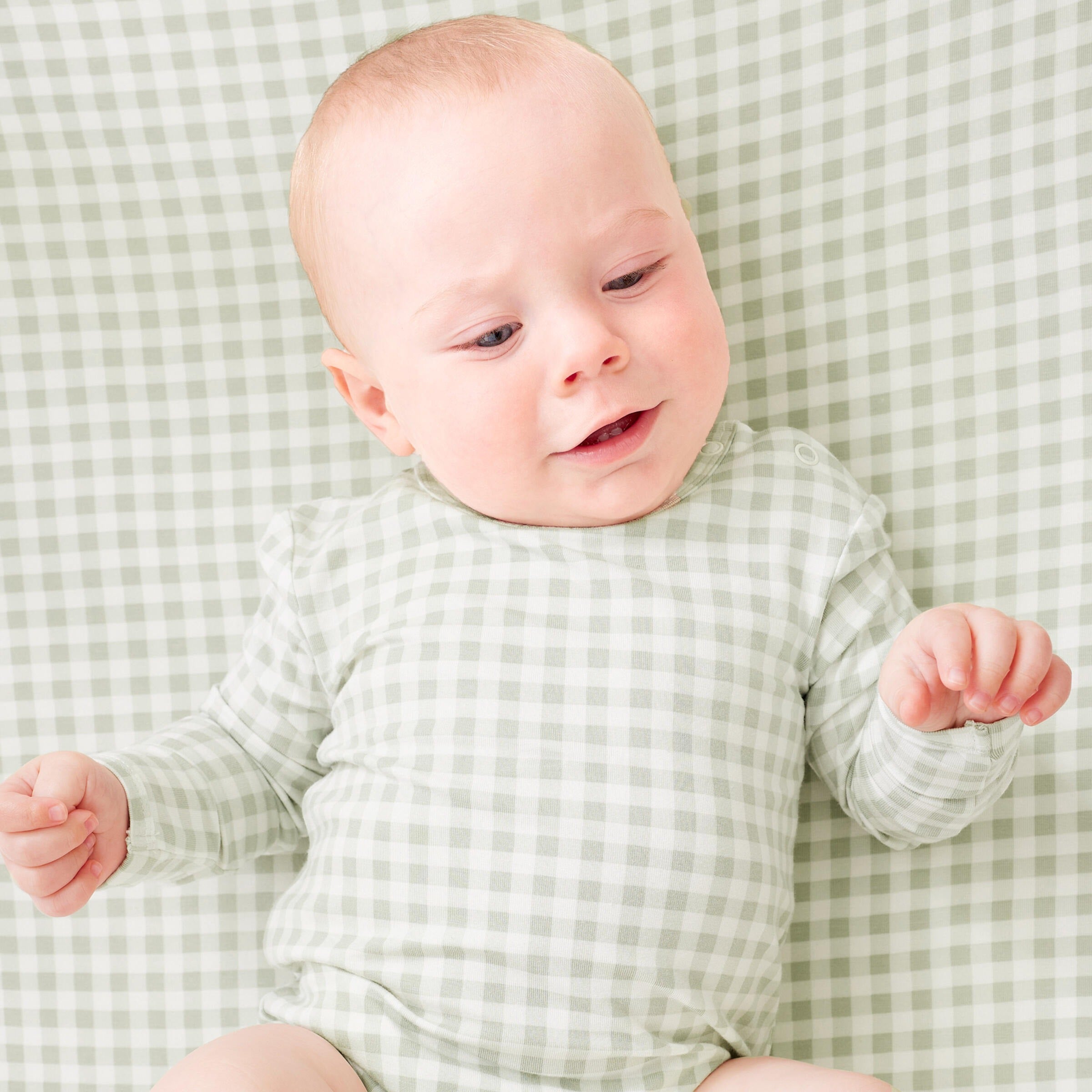 Kynd Baby Comfy Bodysuit Long sleeve - Sage Gingham