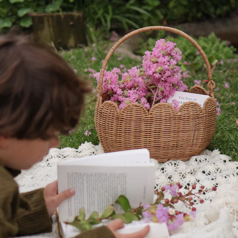 Olli Ella Petal Basket - Natural