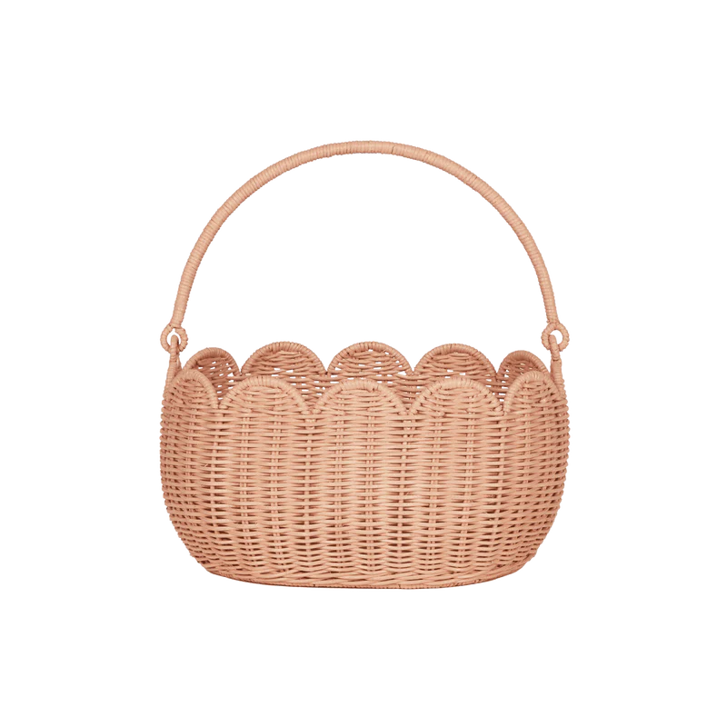 Olli Ella Petal Basket - Seashell Pink