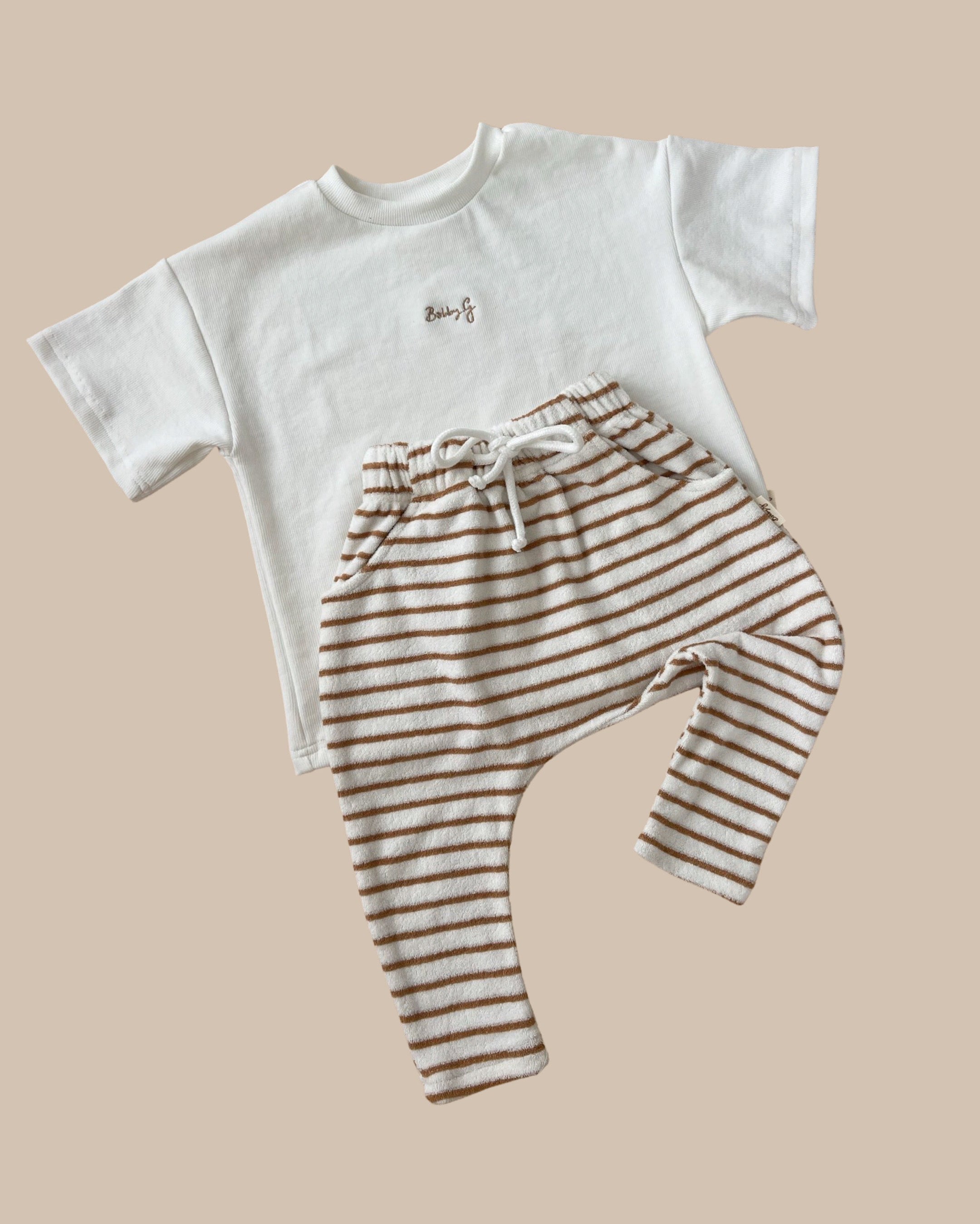 Bobby G Bobby Pant - Caramel Stripes