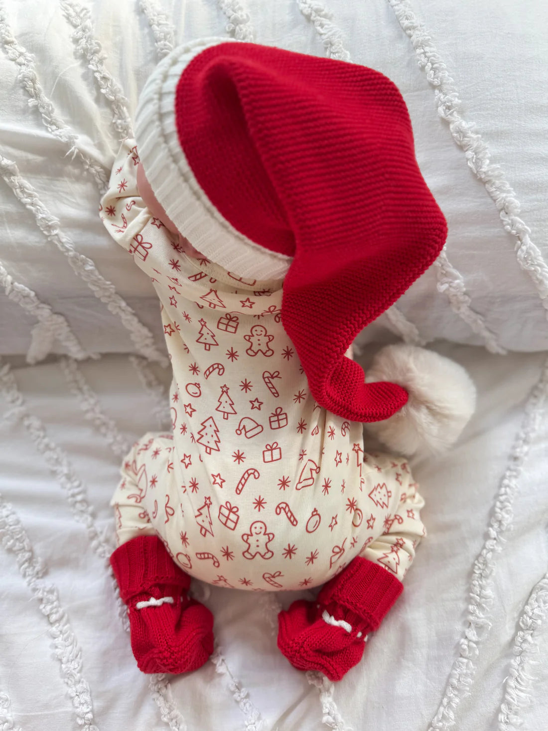 Petite Co Christmas Print Onesie