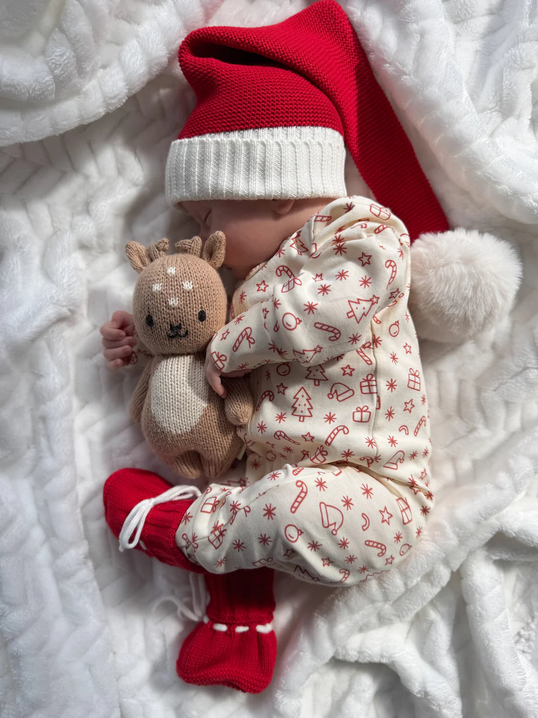 Petite Co Christmas Print Onesie