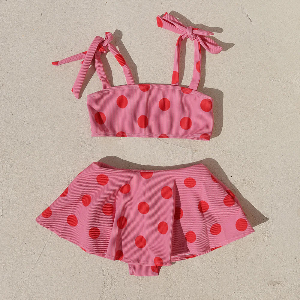 Small Swim Club Pink Polka Bikini Set