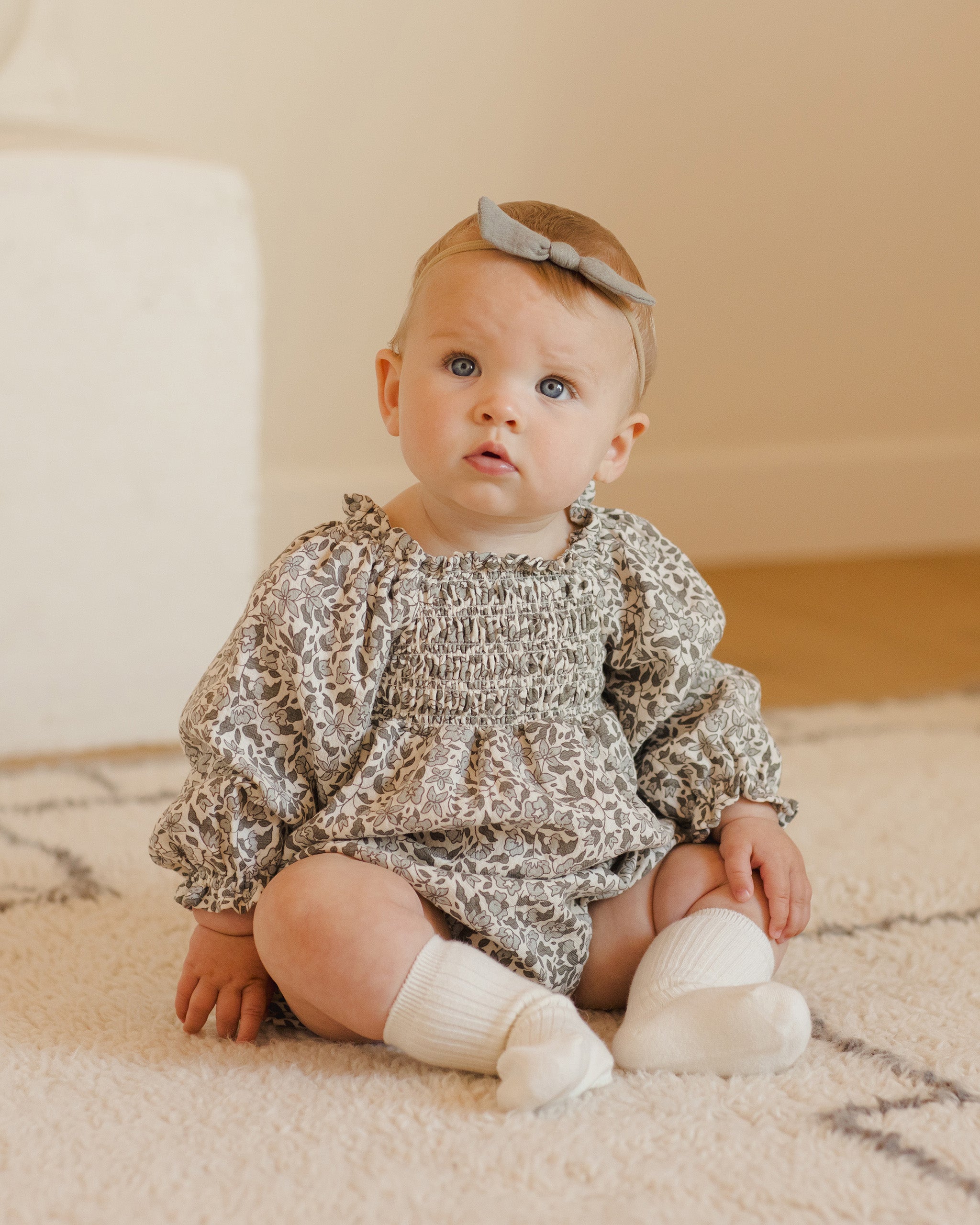 Quincy Mae Eden Romper - Green Garden