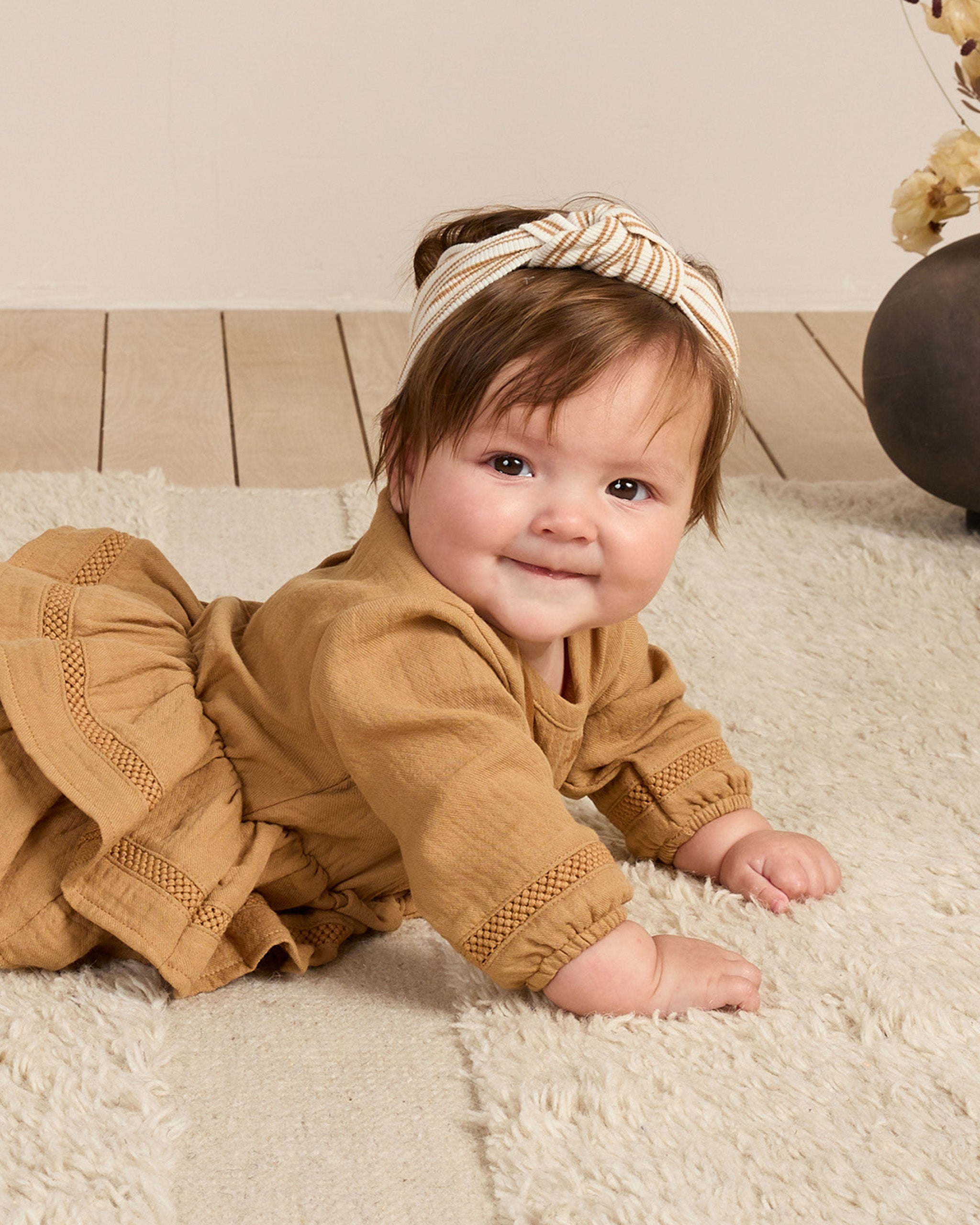 Quincy Mae Rosie Romper - Golden
