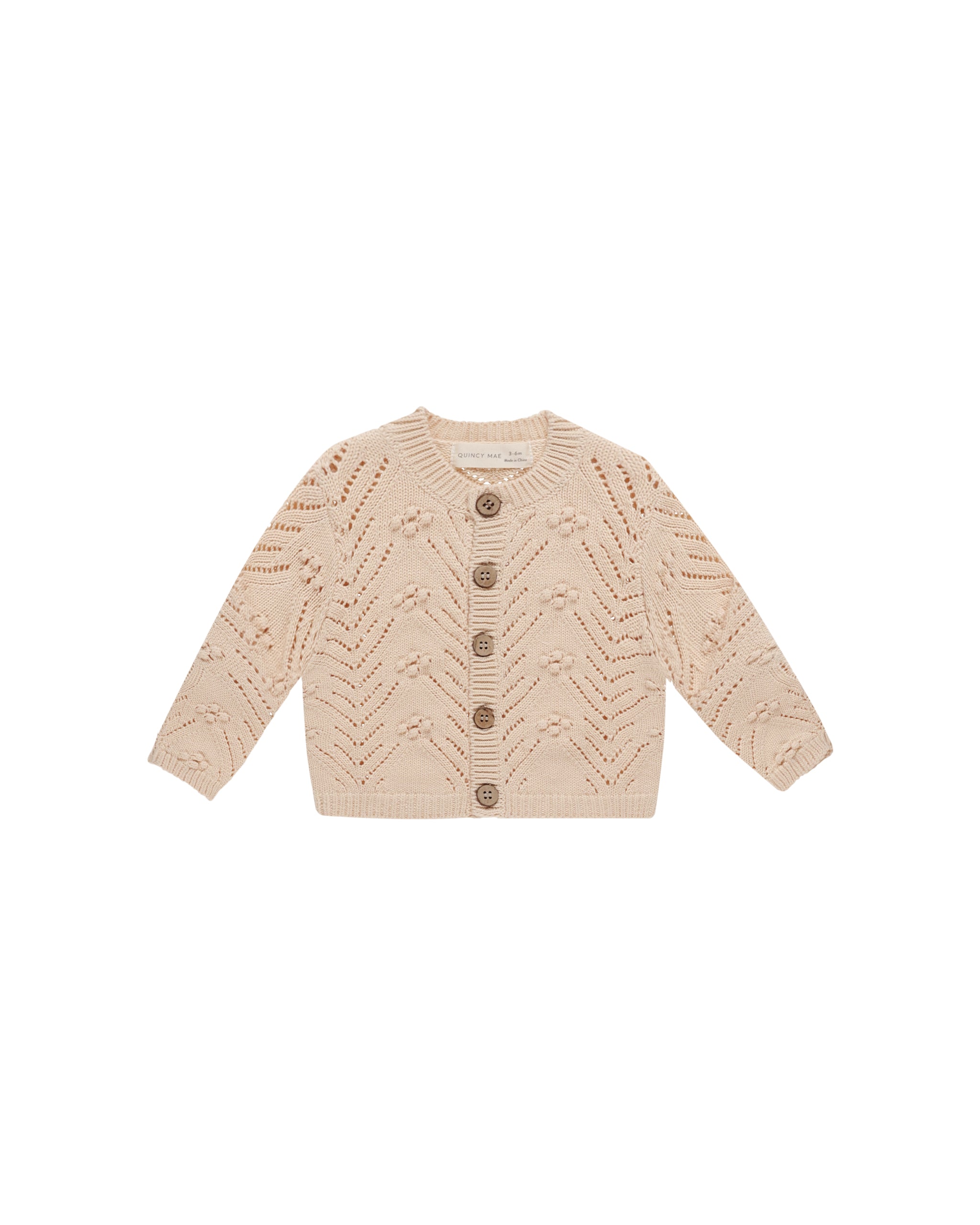Quincy Mae Knit Cardigan -Shell