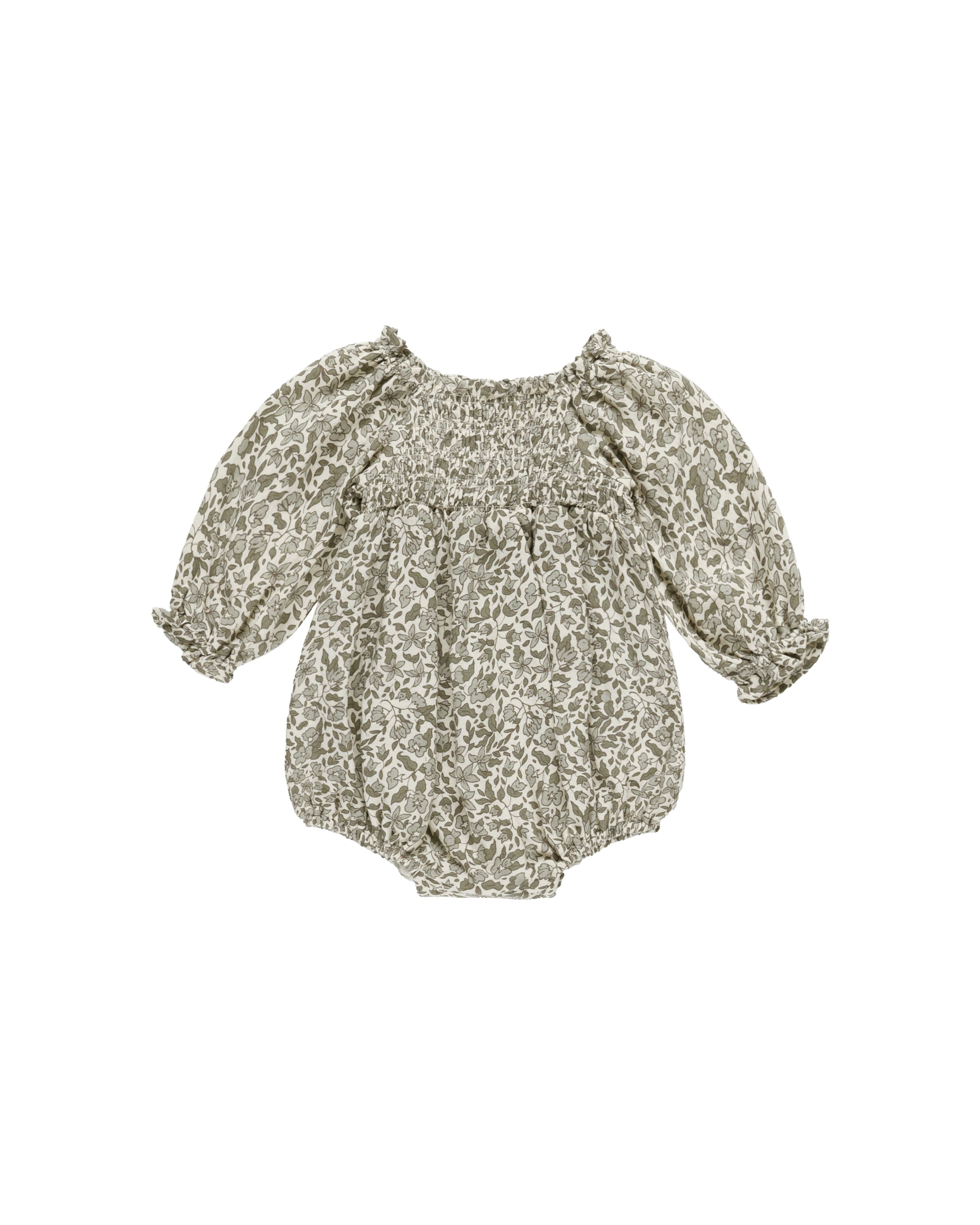 Quincy Mae Eden Romper - Green Garden