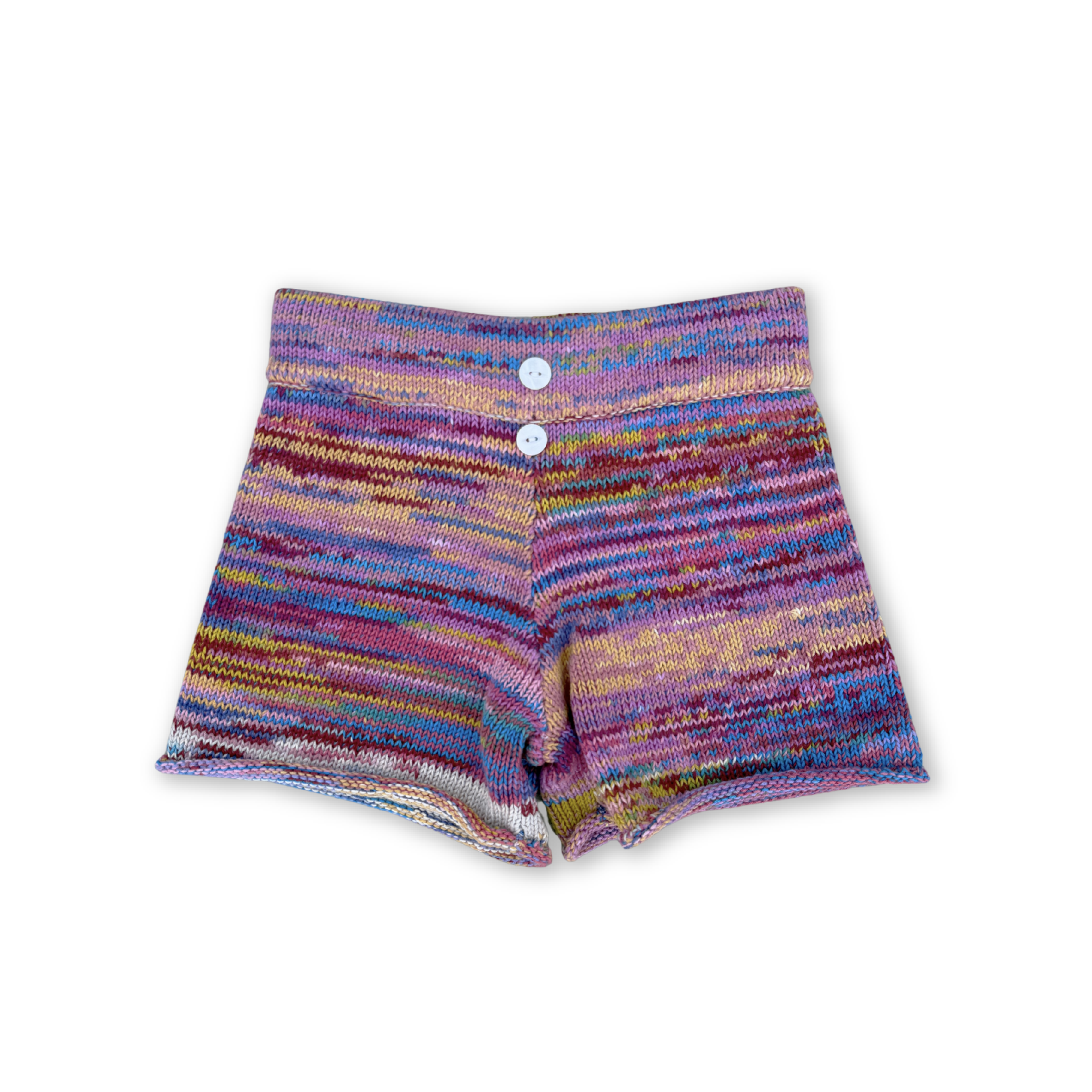 Grown Knitted Shorts - Rainbow
