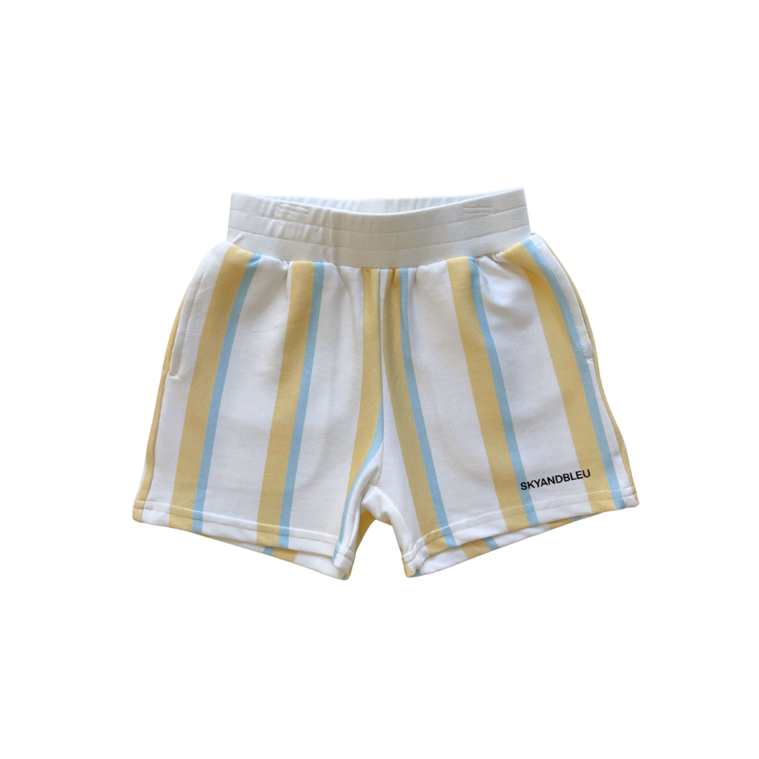 Sky & Bleu Lemon Stripe Short