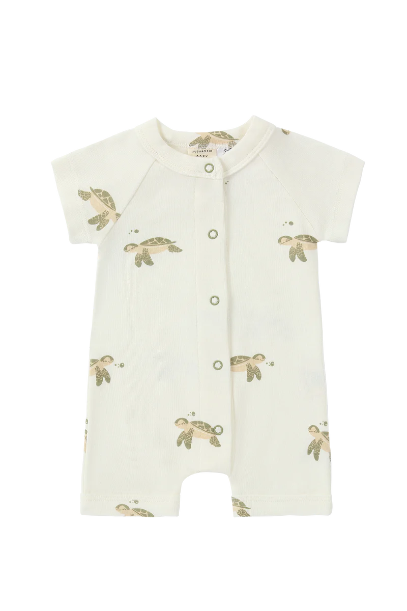 Susukoshi Snap Suit Short Sleeve- Turtle