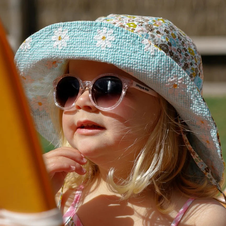 Frankie Ray Sunglasses SPRINKLE - Crystal Lt Pink Glitter