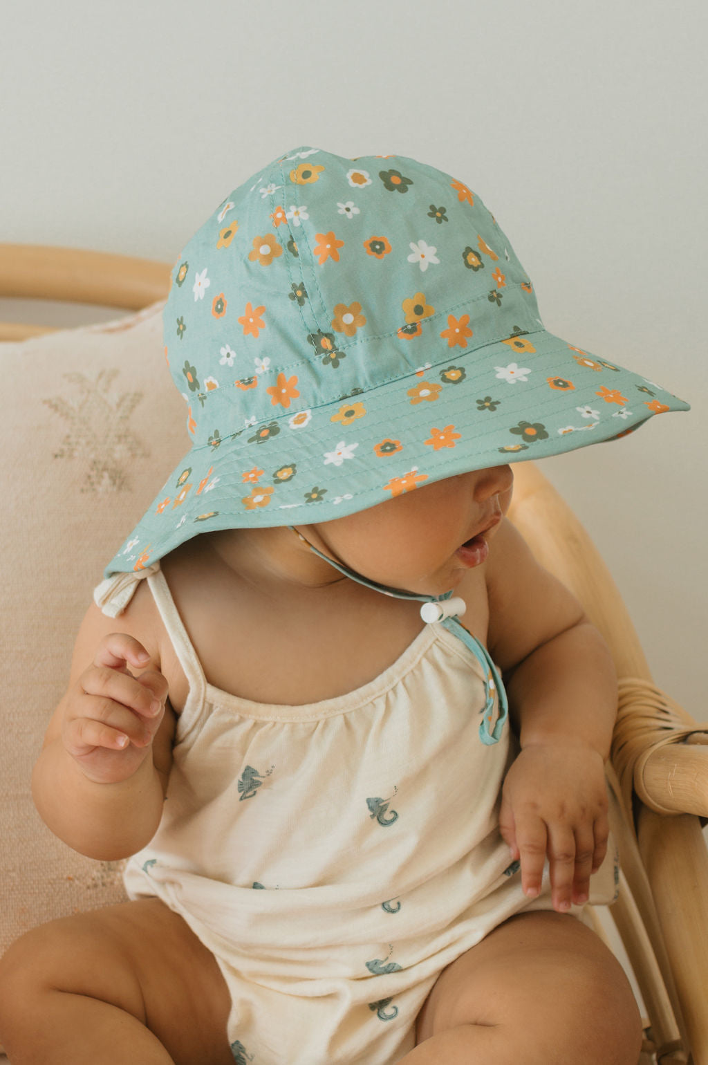 Acorn Kids Little Flora Wide Brim Infant Hat