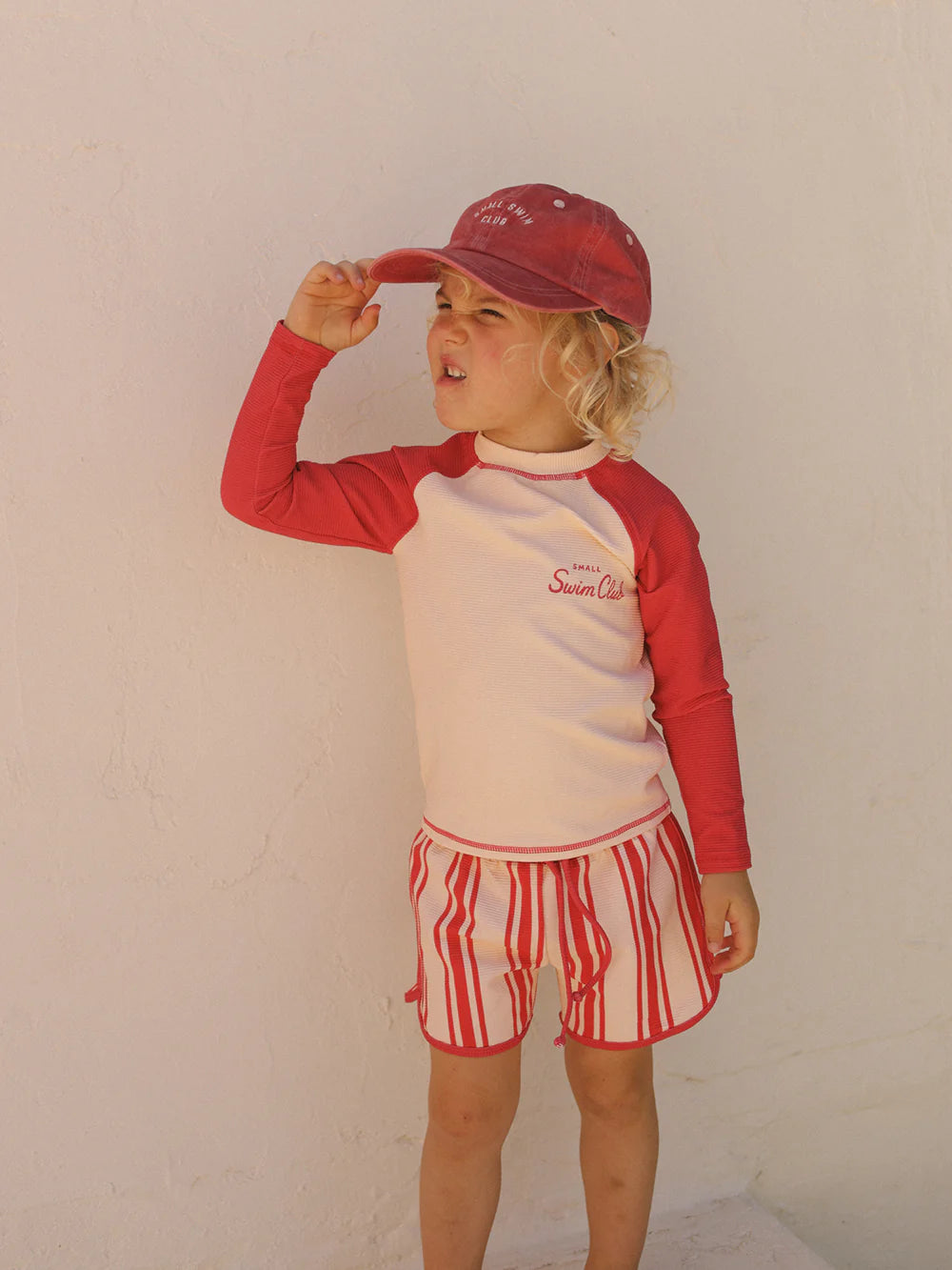 Small Swim Club Stripe Swim Short