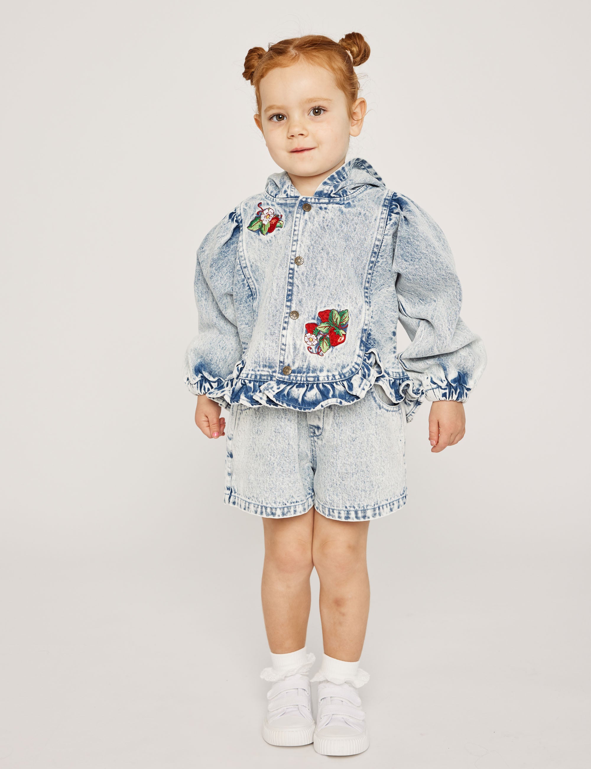 Goldie + Ace Sarah Strawberry Vintage Denim Jacket
