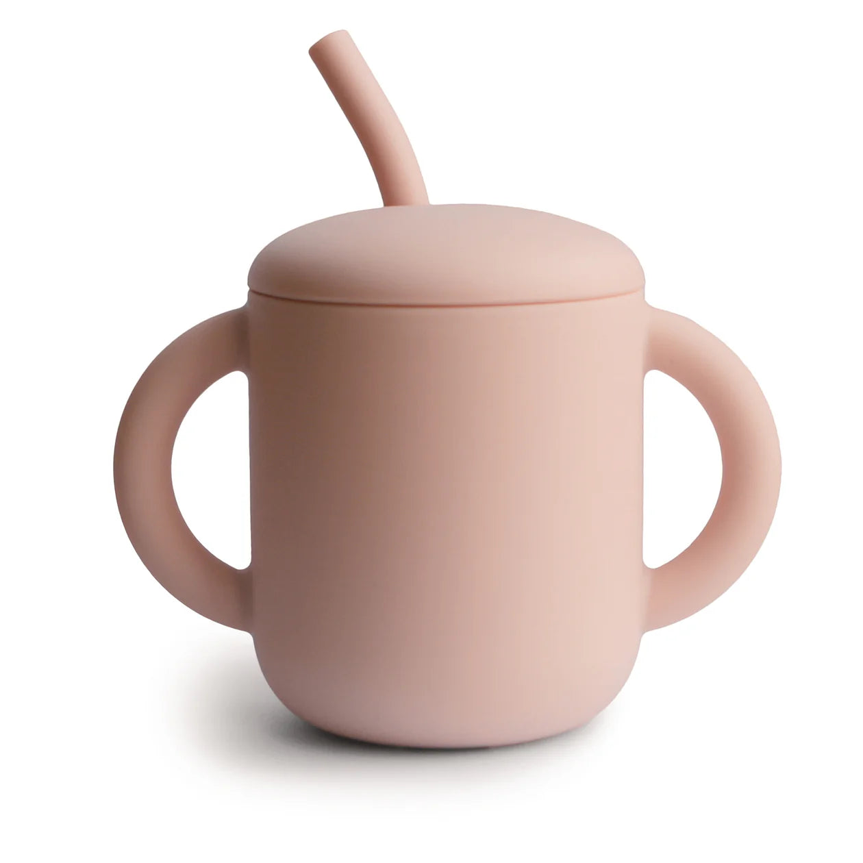 Mushie Silicone Training Cup & Straw - Blush
