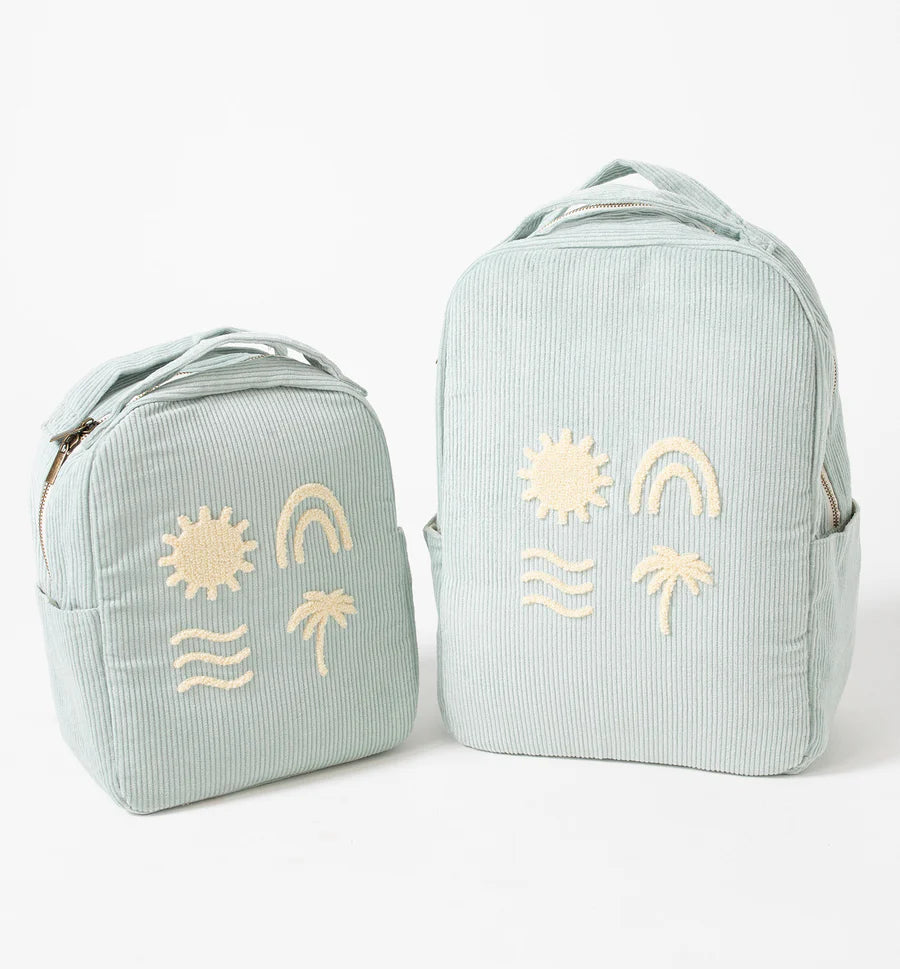 Bam Loves Boo Solstice Organic Backpack Large- Seamist