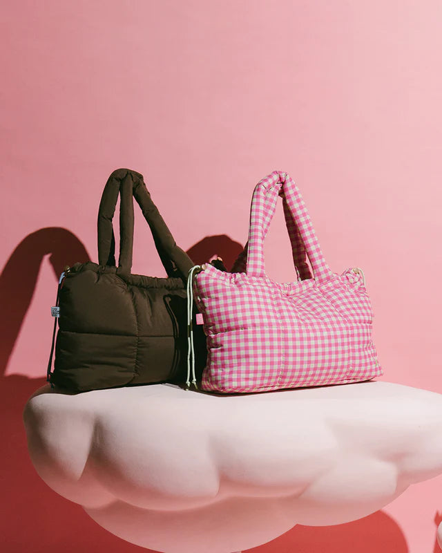 The Somewhere Co Chocolate Marshmallow Midi Tote