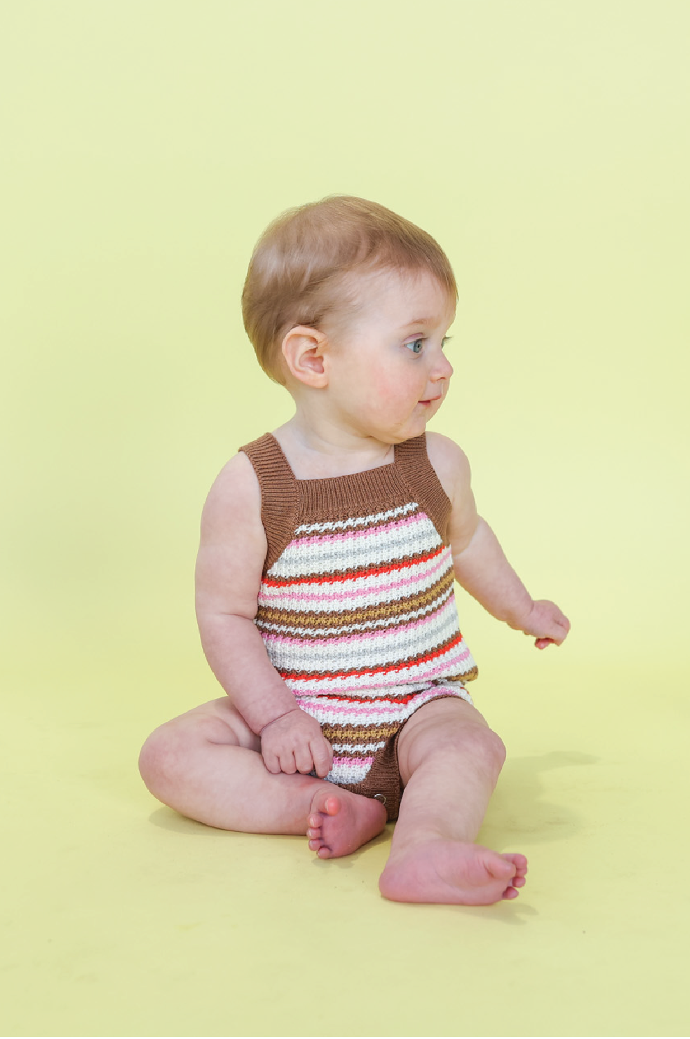 Grown Organic Sunshine Stripe Knit Romper