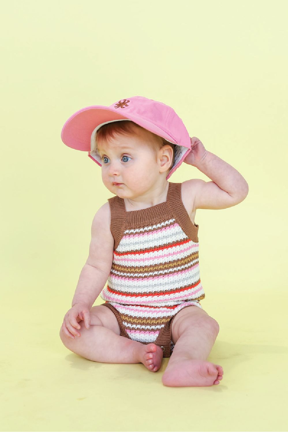 Grown Organic Sunshine Stripe Knit Romper