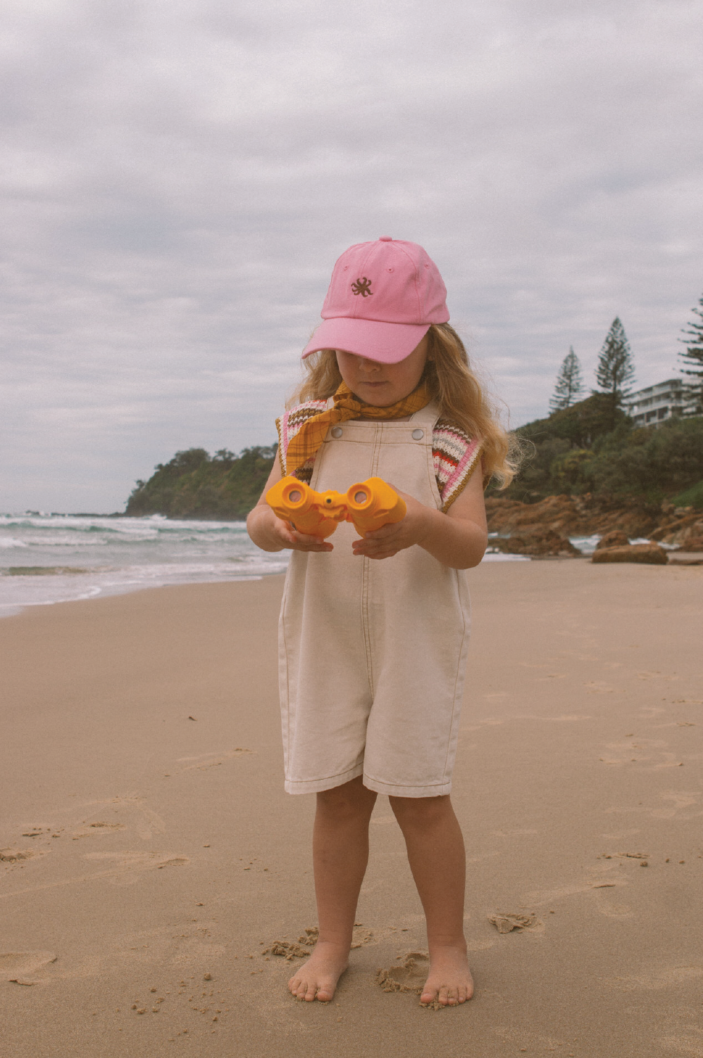 Grown Organic Everyday Twill Short Overalls - Milk