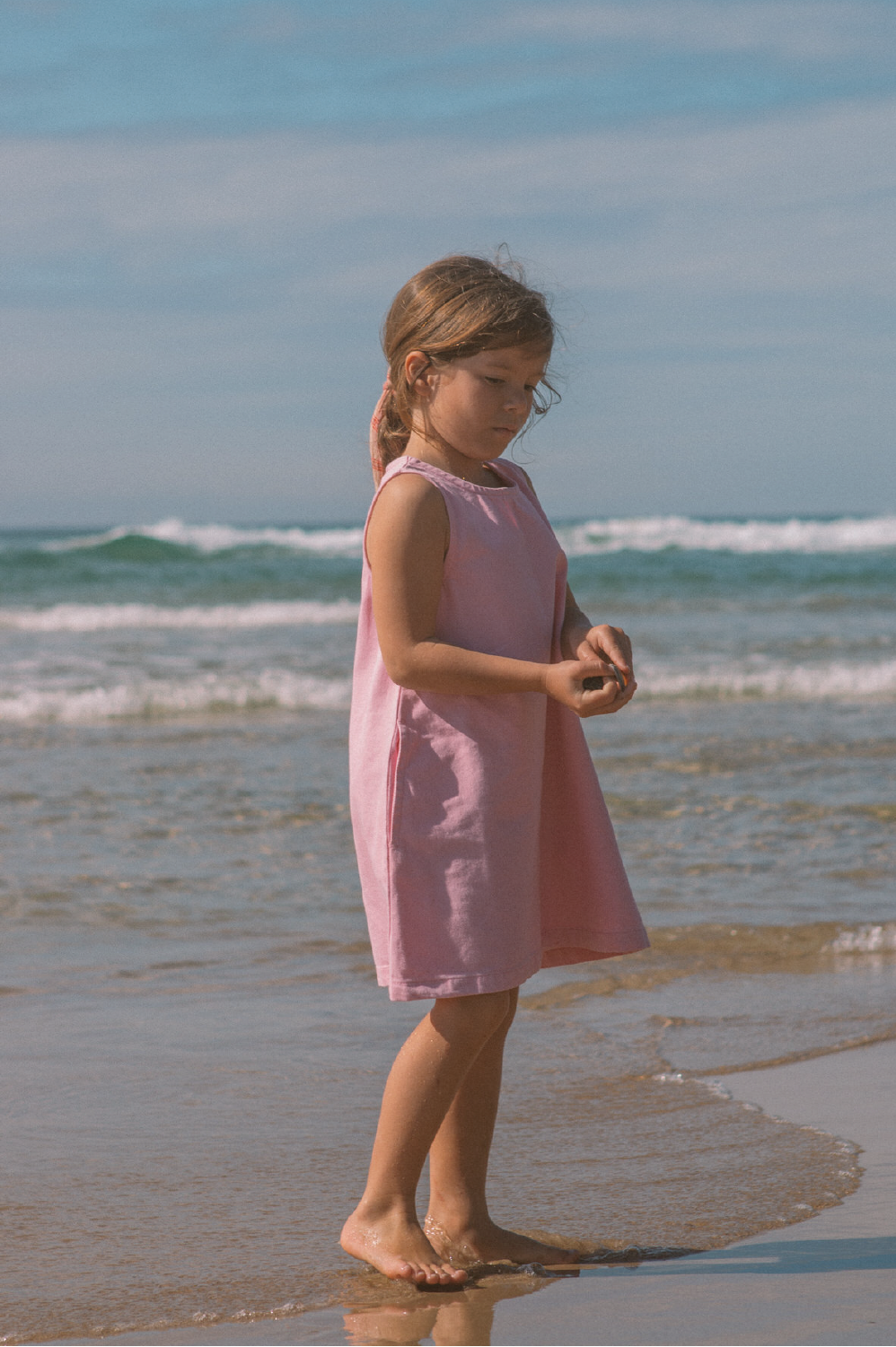 Grown Organic Shift Denim Dress - Candy