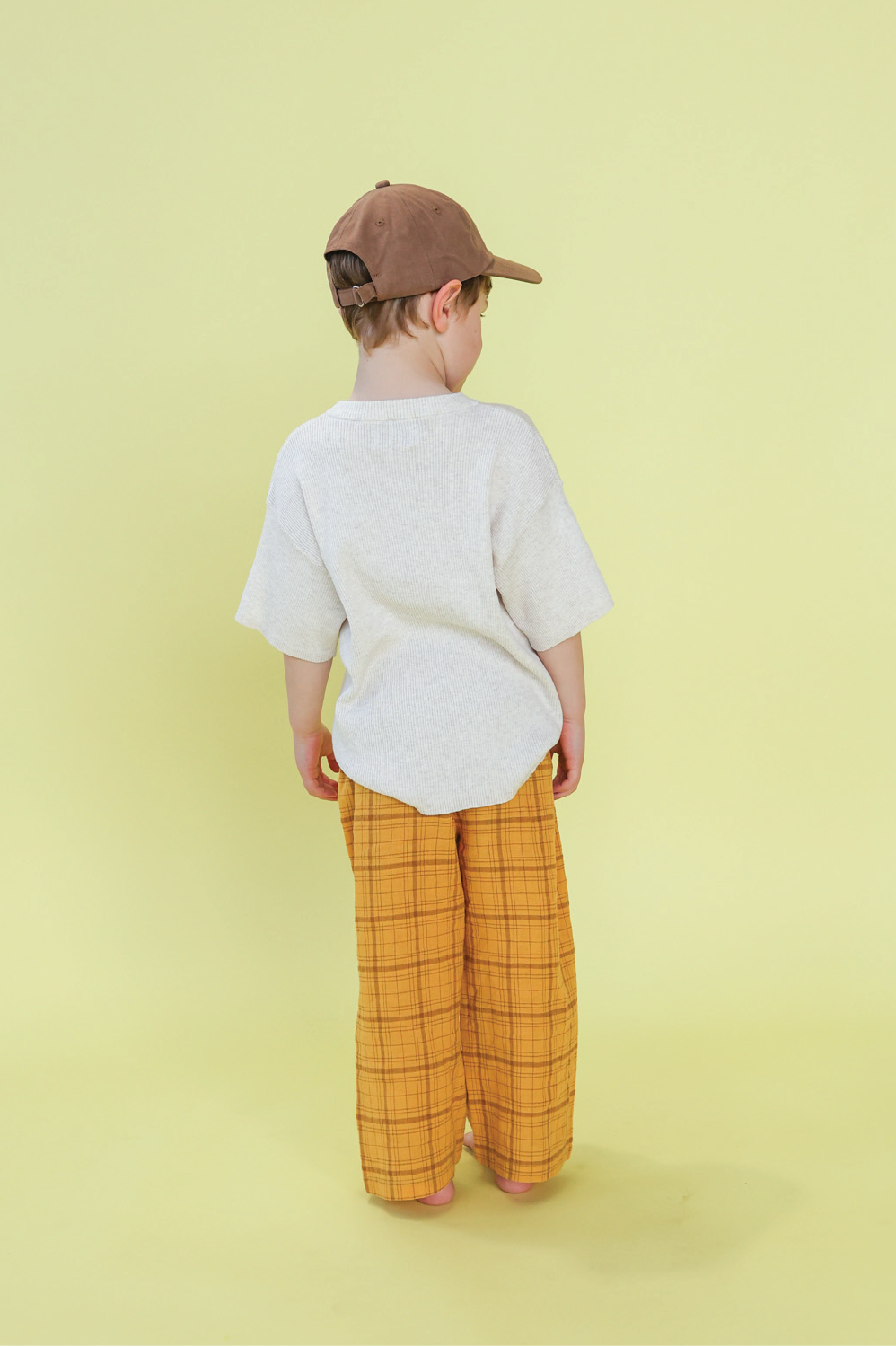 Grown Organic Ribbed Knitted Logo Tee - Coconut
