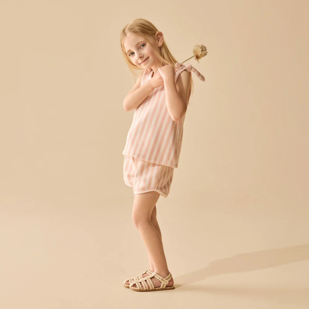 Wilson & Frenchy Strawberry Wave Organic Terry Tie Short