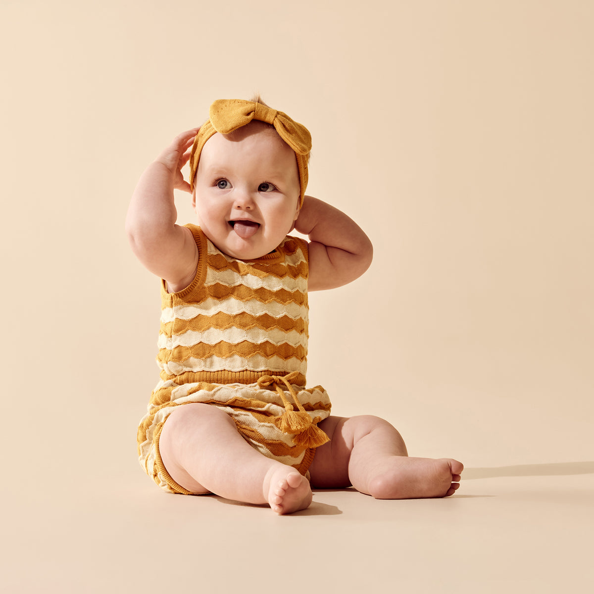 Wilson & Frenchy Marmalade Organic Knitted Pointelle Headband