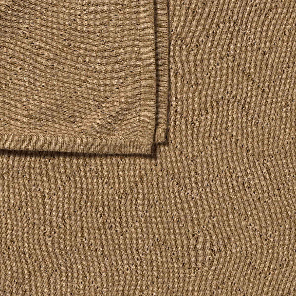 Wilson & Frenchy Ginger Snap Organic Knitted Pointelle Blanket