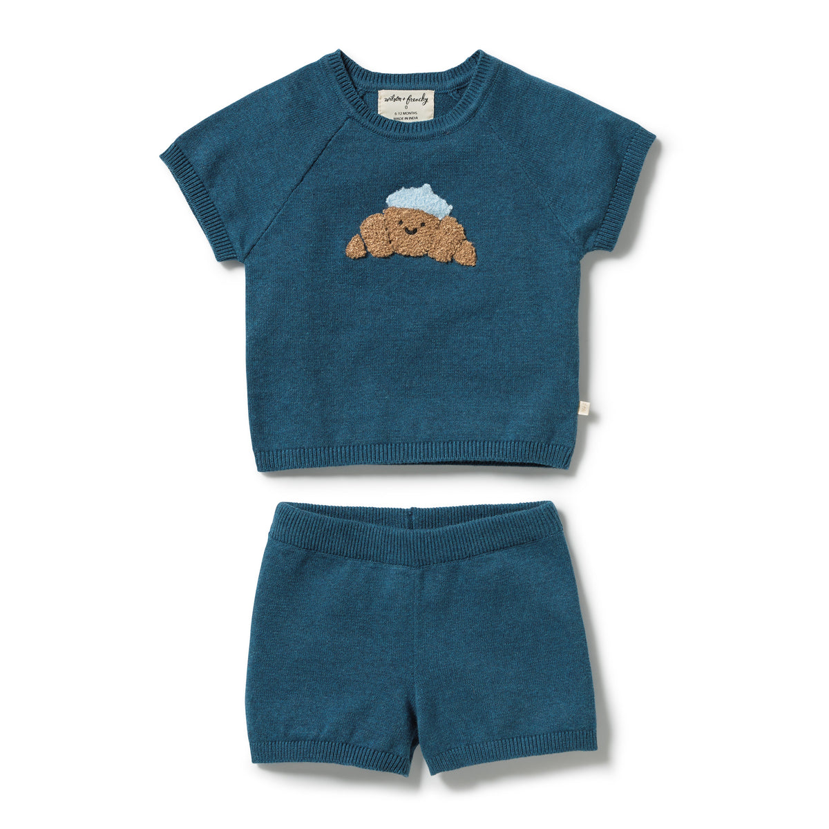 Wilson & Frenchy Little Croissant Organic Knitted Set