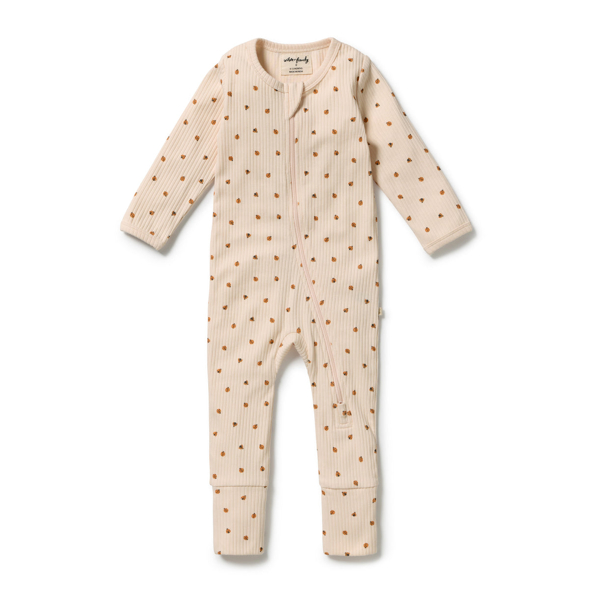 Wilson & Frenchy Little Lady Bugs Organic Zipsuit with Feet