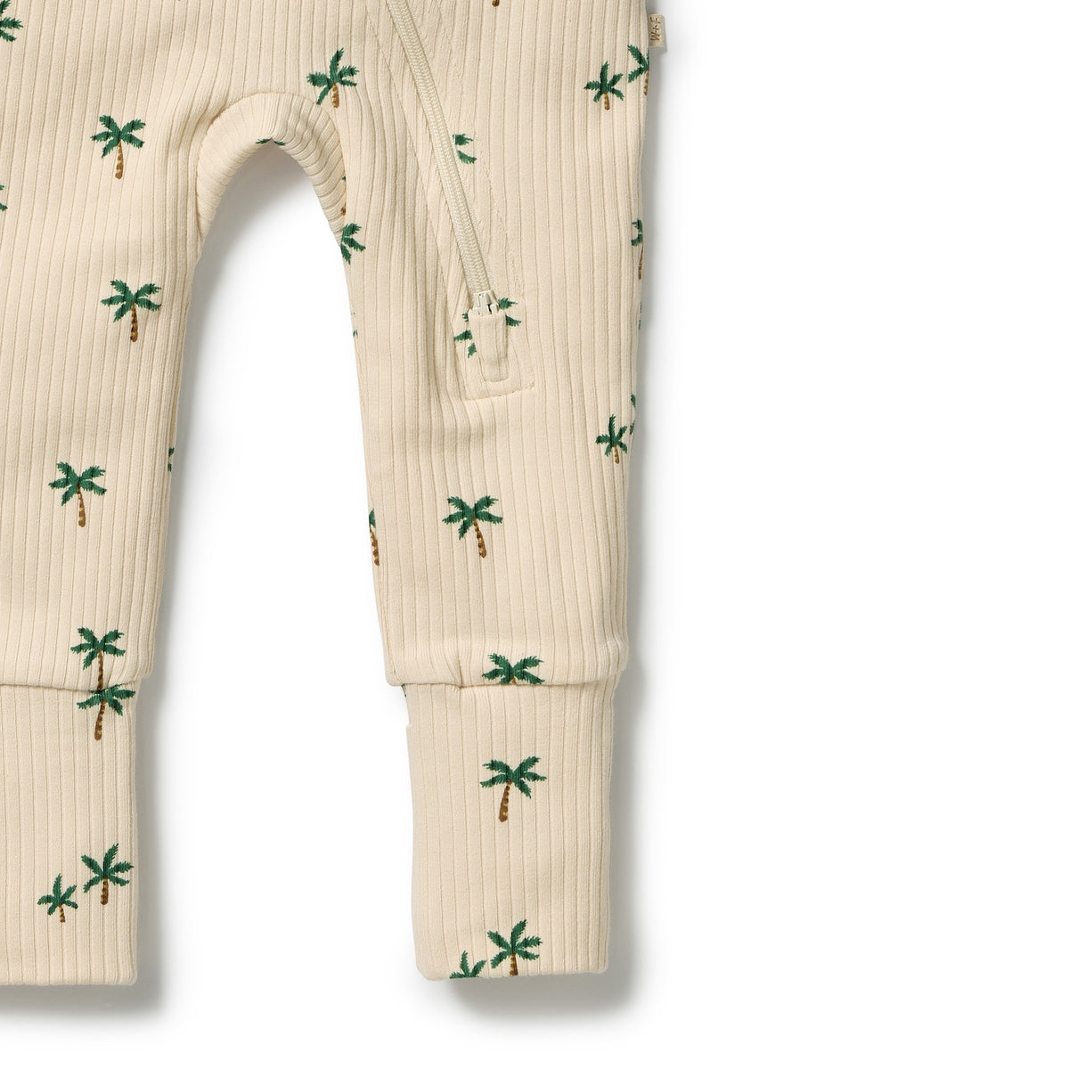 Wilson & Frenchy Tiny Palm Organic Zipsuit with Feet