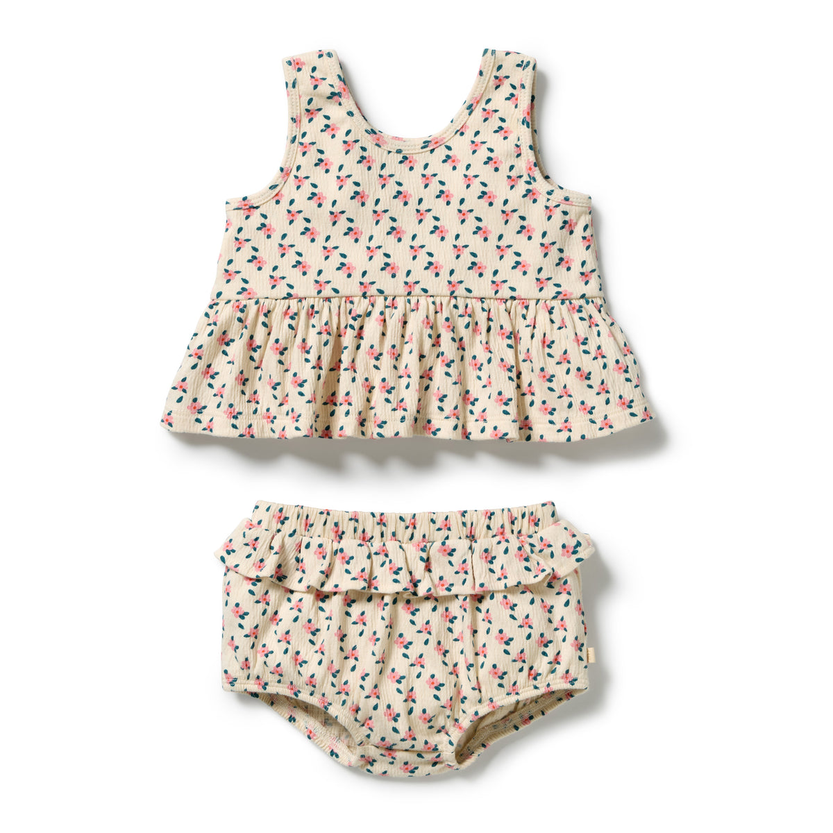 Wilson & Frenchy Little Blossom Organic Crinkle Ruffle Set
