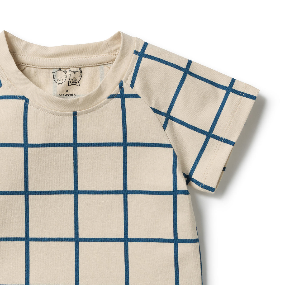 Wilson & Frenchy Bright Blue Check Organic Tee