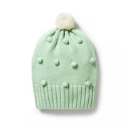 Wilson & Frenchy Mint Green Knitted Bauble Hat