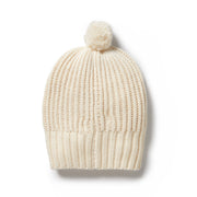 Wilson & Frenchy Ecru Knitted Ribbed Hat