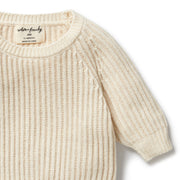 Wilson & Frenchy Ecru Knitted Ribbed Jumper