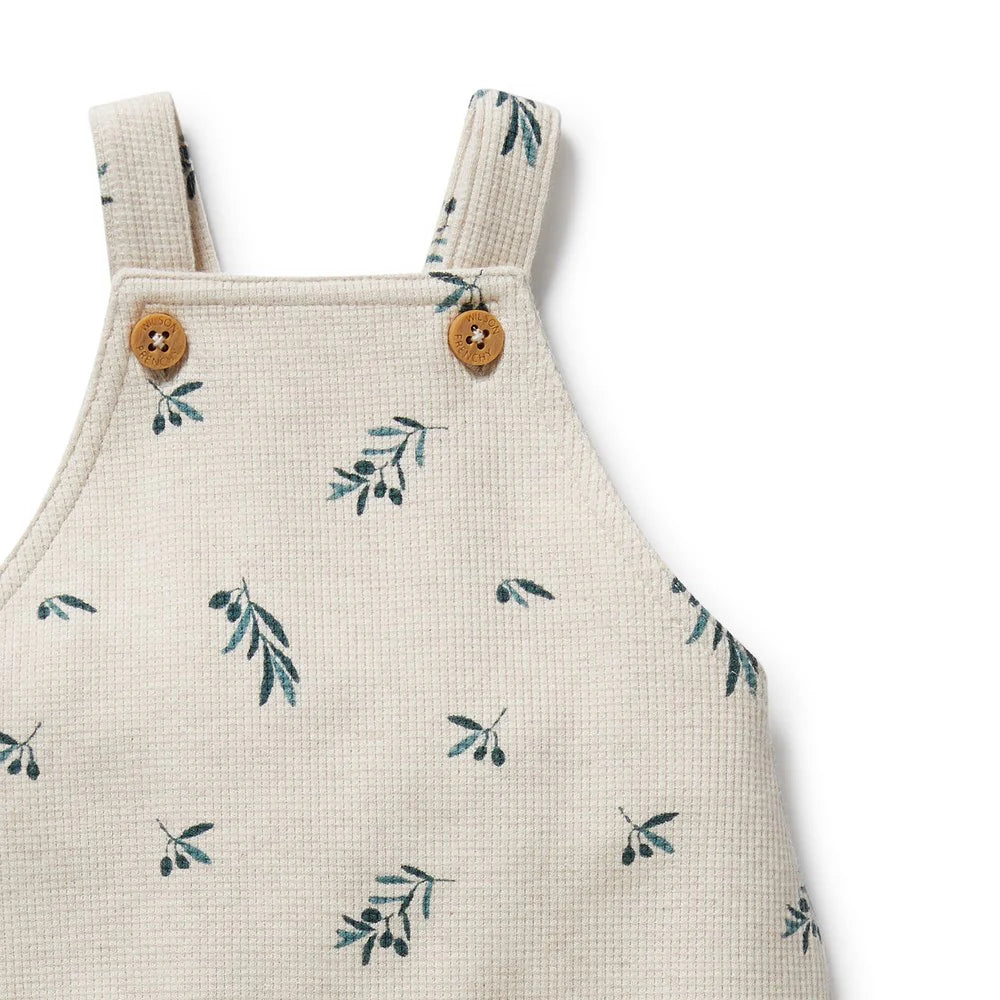 Wilson & Frenchy Little Olive Organic Waffle Overall