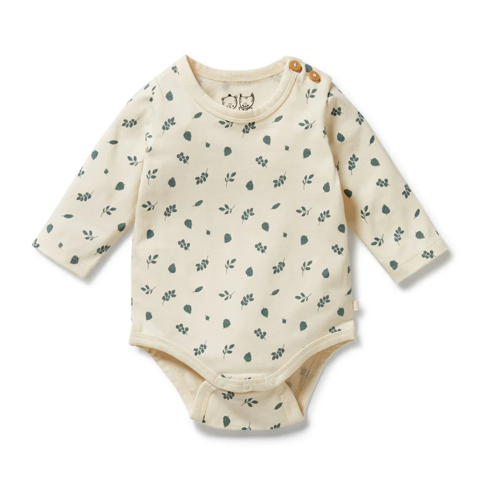 Wilson & Frenchy Twilight Leaf Organic Bodysuit