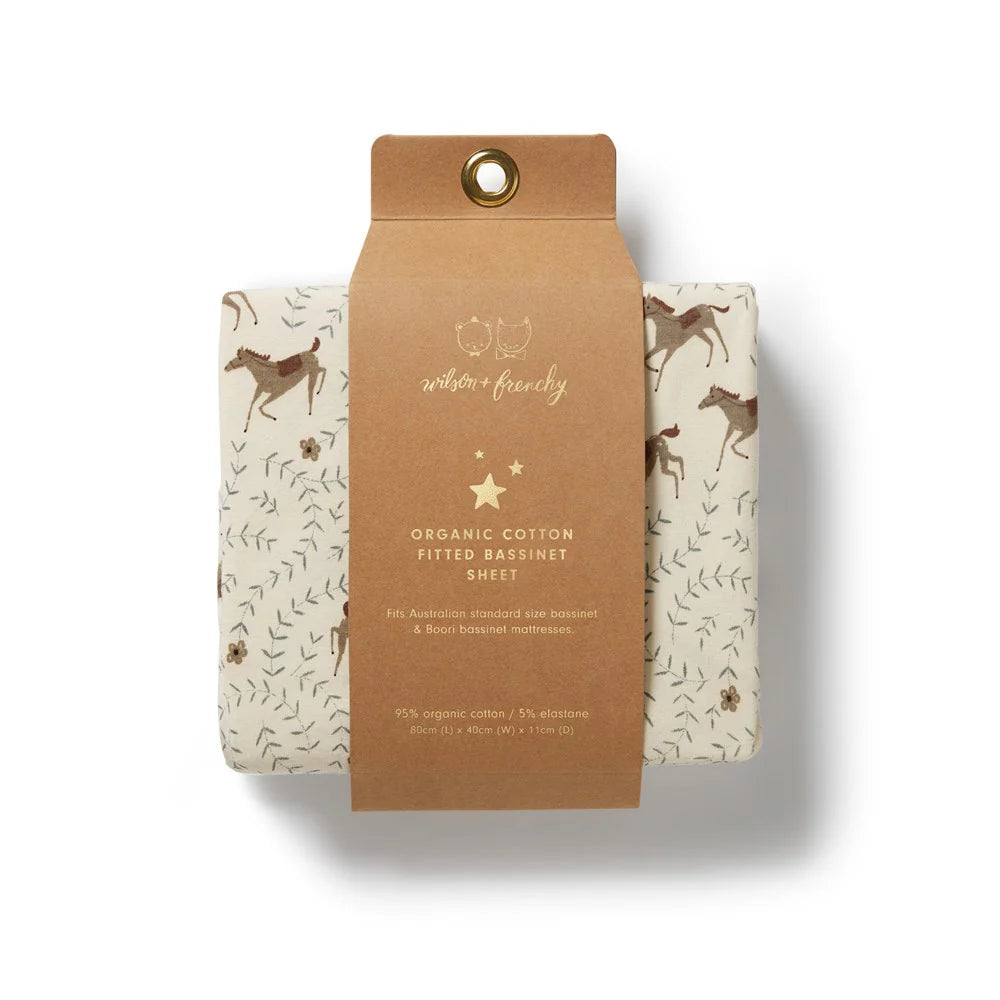 Wilson & Frenchy Trixie Horse Organic Bassinet Sheet