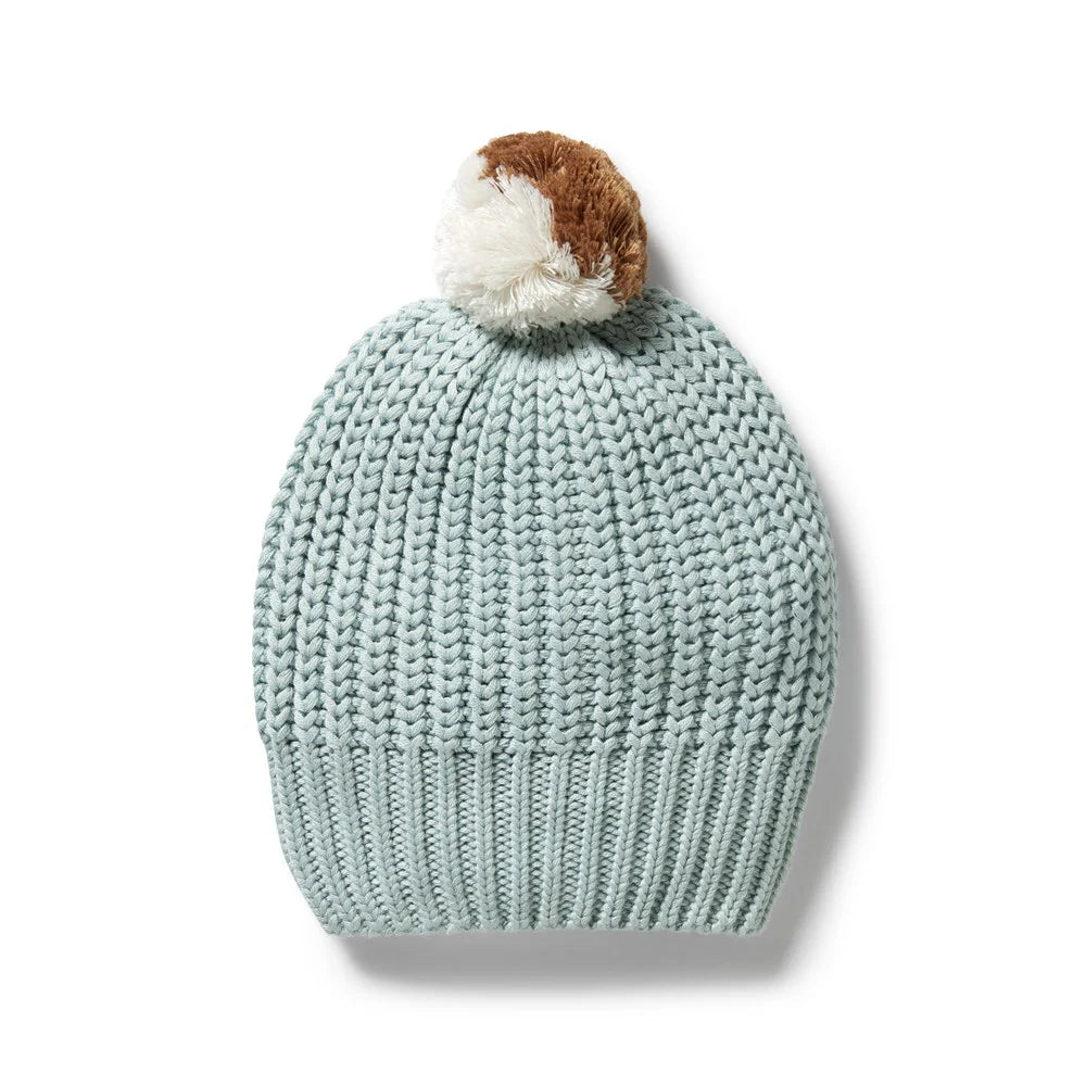 Wilson & Frenchy Duck Egg Organic Knitted Hat