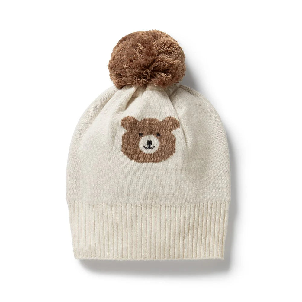 Wilson & Frenchy Beary Cute Organic Knitted Jacquard Hat
